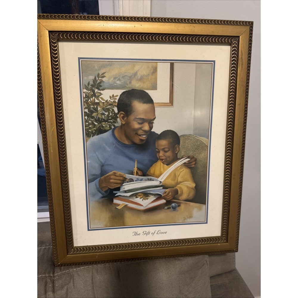 Vintage MCM Mid Century Retro 1960s 60s Large Framed Ad Picture Painting - Picture 5 of 5